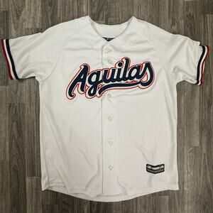 Aguilas de Mexicali Baseball Jersey White El Siglo Medium Official LMP Team